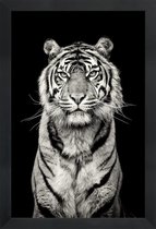 JUNIQE - Poster met houten lijst Head of the Pack -13x18 /Grijs &