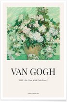 JUNIQE - Poster van Gogh - Still Life: Vase with Pink Roses -30x45