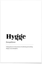 JUNIQE - Poster Hygge -30x45 /Wit & Zwart