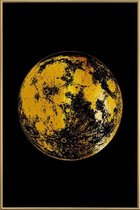JUNIQE - Poster met kunststof lijst Lunar gouden -30x45 /Goud & Zwart