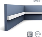 Plint Orac Decor SX194F AXXENT SQUARE Sierlijst Lijstwerk   modern design wit 2 m