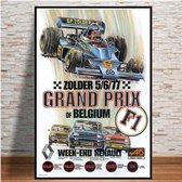 World Grand Prix Retro Poster 13 - 20x25cm Canvas - Multi-color