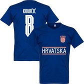Kroatië Kovacic 8 Team T-Shirt 2021-2022 - Blauw - L