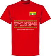 Myanmar Team T-Shirt - Rood - XS
