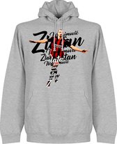 Ibrahimovic Milan Script Hoodie - Grijs - L