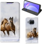 Wallet Book Case Xiaomi Mi 10T Lite Smart Cover Hoesje Paarden