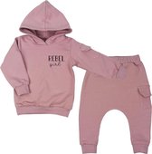 R Rebels | Baby Cargo Hoodie Pak | Mauve | Rebel Girl | Maat 62