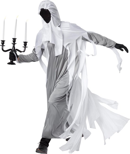 dressforfun - Huiveringwekkende geest XXL - verkleedkleding kostuum halloween verkleden feestkleding carnavalskleding carnaval feestkledij partykleding - 302772