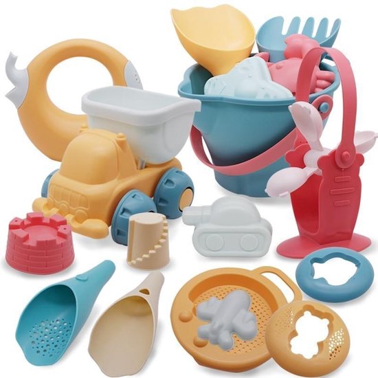 YAOZUP 24 stuks tuingereedschap voor kinderen, speelgoed met stickers, tuinspeelgoed voor kinderen, zandspeelgoed meisjes, gieter schep hark, tuinspeelgoed set kindertuinspeelgoed vanaf 2 jaar
