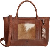 Micmacbags Schoudertas / Handtas met Vachtje Legacy Cognac
