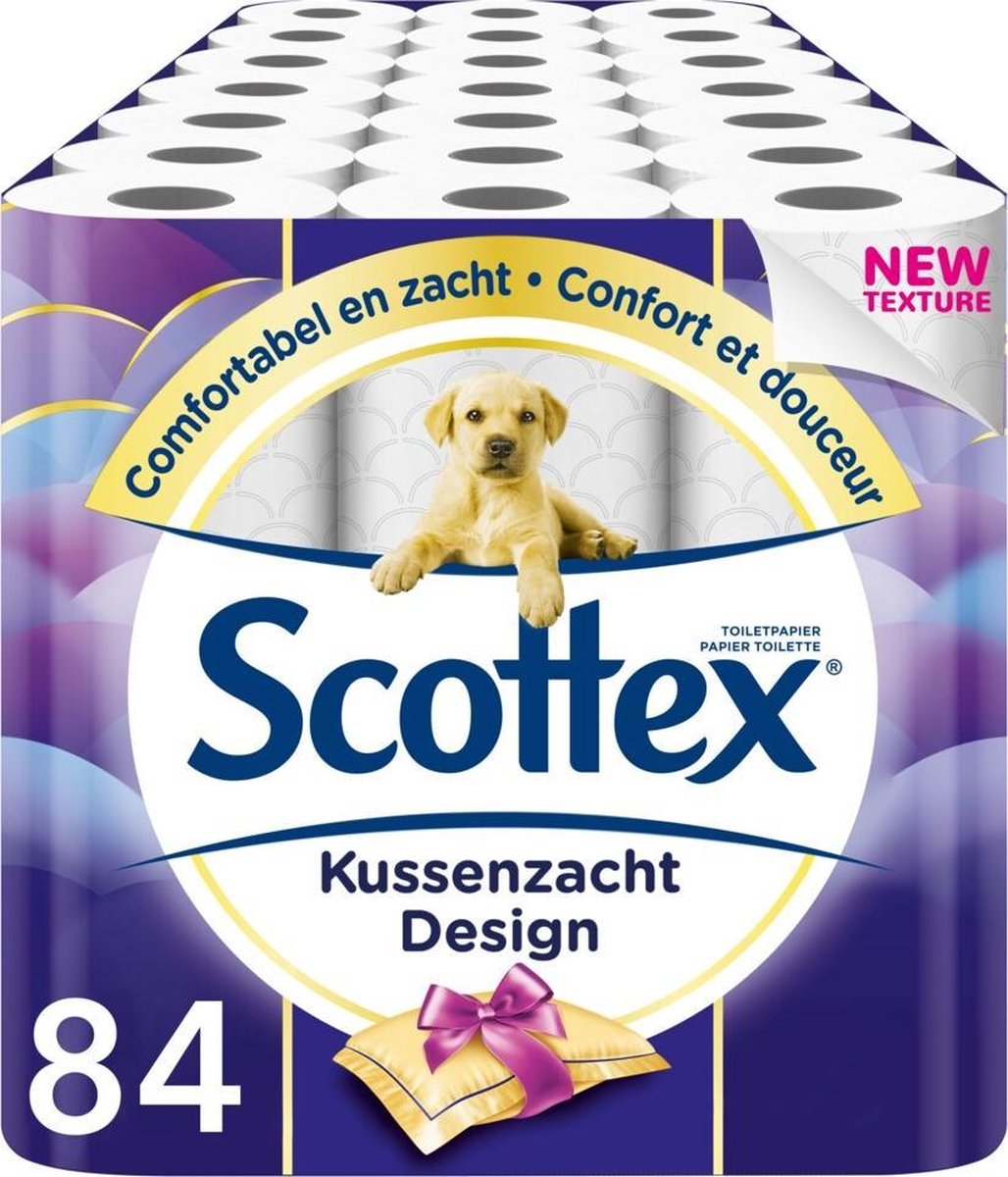 Scottex toiletpapier - Kussenzacht Design - 84 rollen