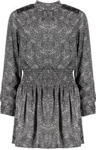 Nobell' Meisjes jurken & tunieken Nobell' Milin cheetah dress with eyelet det jet black 122/128