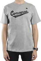Converse Center Front Logo Tee 10018235-A04, Mannen, Grijs, T-shirt, maat: M EU