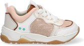 Bunnies JR Charlie Chunky Meisjes Lage Sneakers - Wit/Roze - Leer - Veters