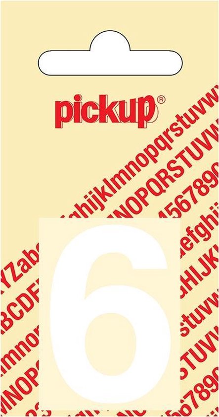 Pickup plakcijfer Helvetica 40 mm - wit 6