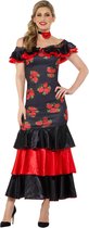 Smiffys Kostuum -L- Flamenco Lady Zwart/Rood