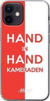 6F hoesje - geschikt voor iPhone 12 Mini -  Transparant TPU Case - Feyenoord - Hand in hand, kameraden #ffffff
