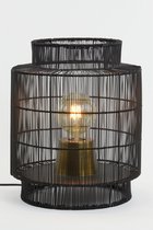 Light & Living Gruaro - Tafellamp - Zwart/Antiek Brons - Ø31x36cm