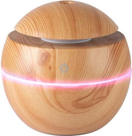 ACTIVE Aroma Diffuser Luchtbevochtiger Spa 16 Licht Hout 130ml