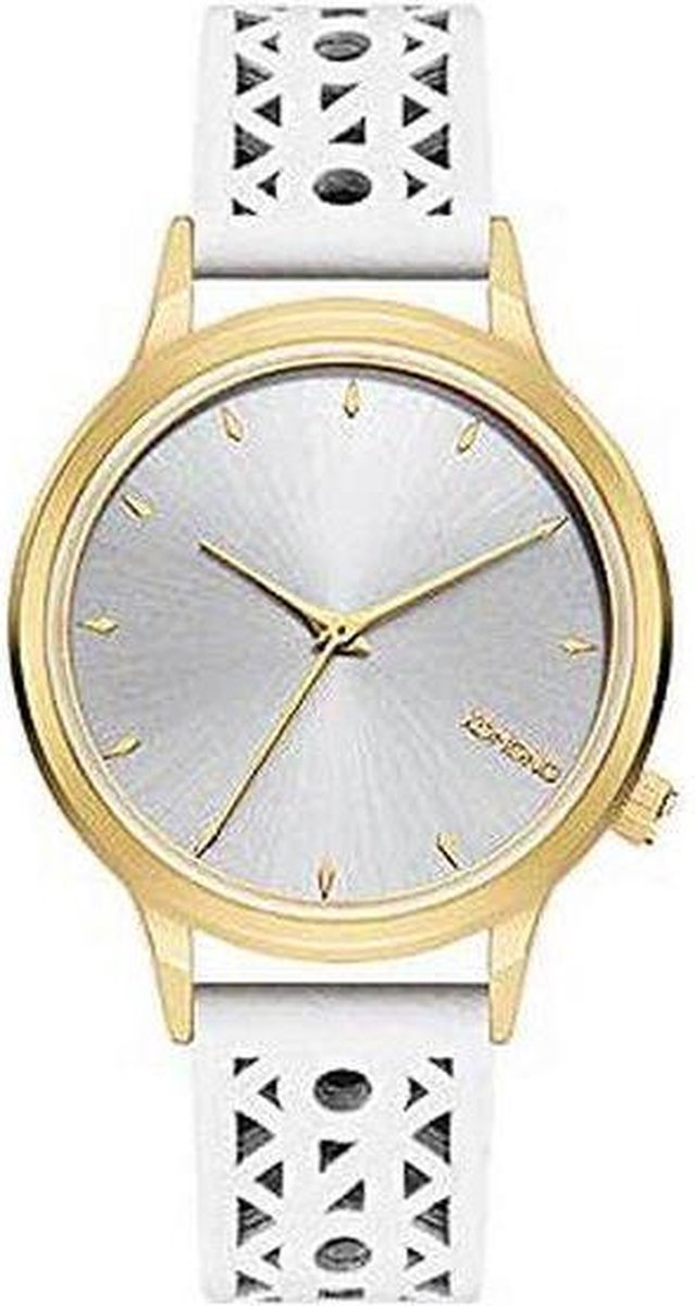 Komono Estelle Cutout White Gold horloge dames - wit - messing