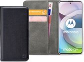 Motorola Moto G 5G Bookcase hoesje - Mobilize - Effen Zwart - Kunstleer