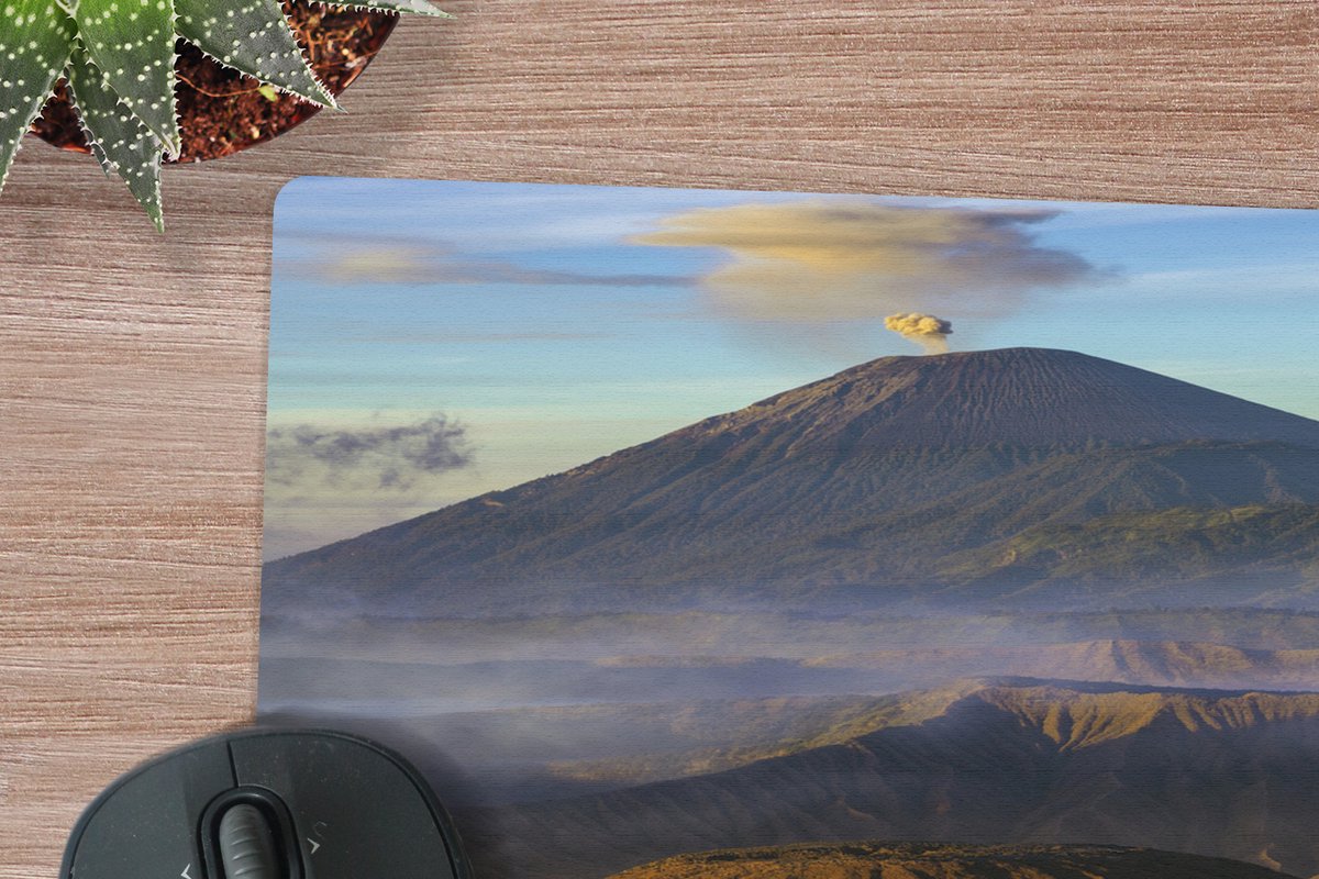 Muismat Natuur - Natuur aan de vulkaan muismat rubber - 18x27 cm - Muismat met foto
