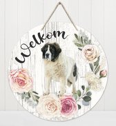 Welkom - Mastin De los Prineos( Pirneese Mastiff) | Muurdecoratie - Bordje Hond