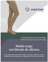 Media Medilast Larga Blonda De Silicona Beige Talla M