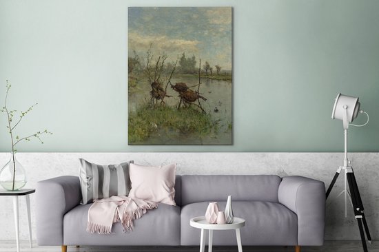 Nids de canard - Peinture de Paul Joseph Constantin Gabriel Toile 120x160 cm - Tirage photo sur Toile (Décoration murale salon / chambre) XXL / Groot format!