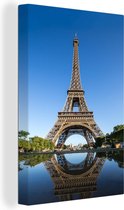 Canvas Schilderij Originele foto van de Eiffeltoren in Parijs - 80x120 cm - Wanddecoratie