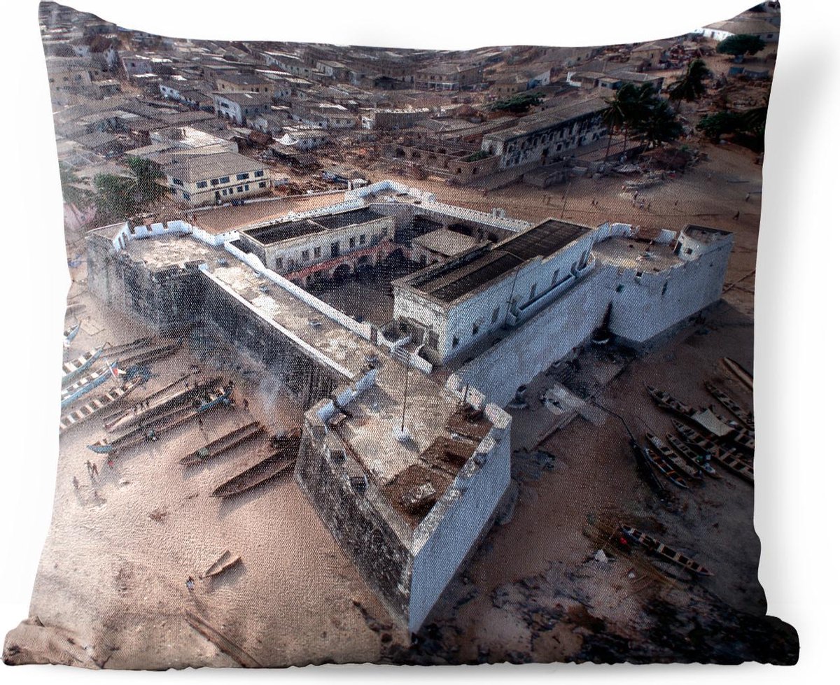 Buitenkussens Tuin Bovenaanzicht van Fort William in Ghana 50x50