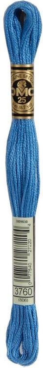 6 stuks DMC Borduurgaren-3760 Blauw