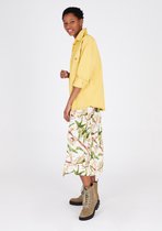 LOLALIZA Oversized overhemd met franjes - Geel - Maat L