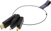 Deltaco HDMI-AR1 tussenstuk voor kabels Mini DisplayPort/DisplayPort/USB Type-C HDMI Type-A/HDMI Type-A/HDMI Type-A Zwart