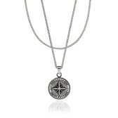 Croyez Jewelry | Compass Silver Layerup | Curb / 55cm / 55cm