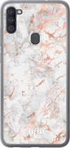 Samsung Galaxy A11 Hoesje Transparant TPU Case - Peachy Marble #ffffff