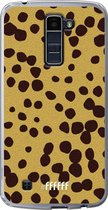 LG K10 (2016) Hoesje Transparant TPU Case - Cheetah Print #ffffff
