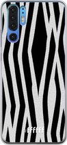 Huawei P30 Pro Hoesje Transparant TPU Case - Zebra Print #ffffff