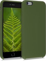 kwmobile telefoonhoesje voor Apple iPhone 6 Plus / 6S Plus - Hoesje met siliconen coating - Smartphone case in grasgroen