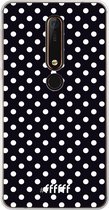 Nokia X6 (2018) Hoesje Transparant TPU Case - Onyx Dots #ffffff