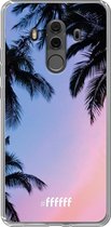 Huawei Mate 10 Pro Hoesje Transparant TPU Case - Sunset Palms #ffffff