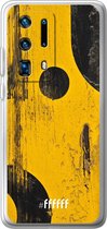 Huawei P40 Pro+ Hoesje Transparant TPU Case - Black And Yellow #ffffff