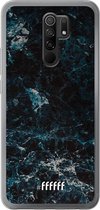 Xiaomi Redmi 9 Hoesje Transparant TPU Case - Dark Blue Marble #ffffff