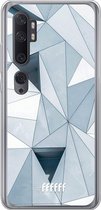 Xiaomi Mi Note 10 Hoesje Transparant TPU Case - Mirrored Polygon #ffffff