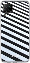 Huawei P40 Lite Hoesje Transparant TPU Case - Mono Tiles #ffffff