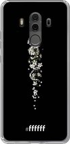 6F hoesje - geschikt voor Huawei Mate 10 Pro -  Transparant TPU Case - White flowers in the dark #ffffff