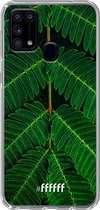 Samsung Galaxy M31 Hoesje Transparant TPU Case - Symmetric Plants #ffffff