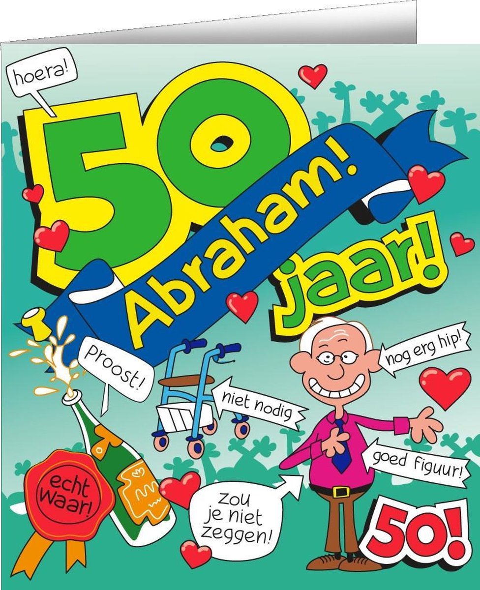 Wenskaarten - Abraham cartoon