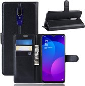 Litchi Texture Horizontal Flip Leather Case voor OPPO F11, met houder & kaartsleuven & portemonnee (zwart)