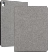 Stoffentextuur Horizontale stevige lederen hoes voor iPad Pro 11 inch, met houder en slaap- / wekfunctie (grijs)
